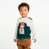 Baby boy's green animal colourblock T-shirt