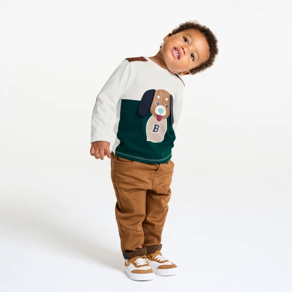 تيشيرت باللون الأخضر وألوان أخرى مع صورة حيوان للأطفال الرضع تيشيرت باللون الأخضر وألوان أخرى مع صورة حيوان للأطفال الرضع