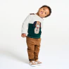 Baby boy's green animal colourblock T-shirt
