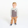 Baby boy's purple striped long-sleeve T-shirt