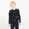 Boy's navy blue 2-piece jersey pyjamas