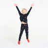 Boy's navy blue 2-piece jersey pyjamas