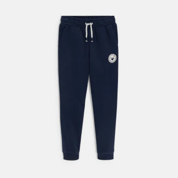 Girl's navy blue fleece joggers