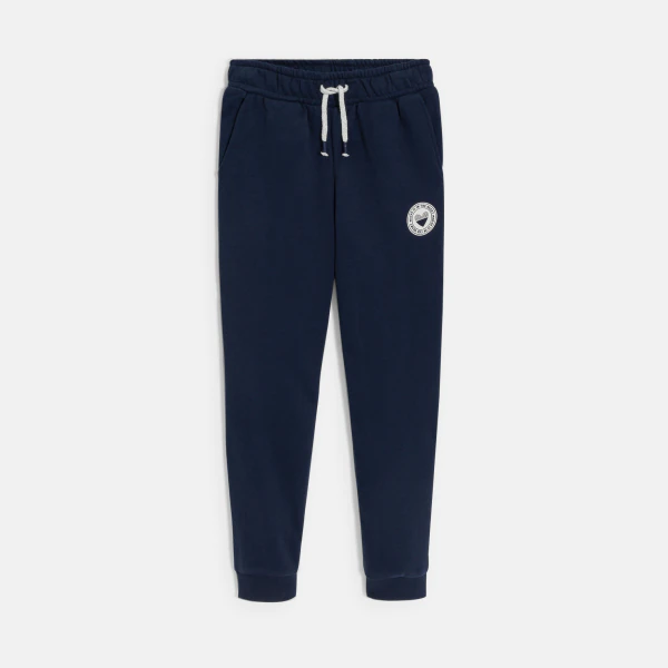 Girl's navy blue fleece joggers
