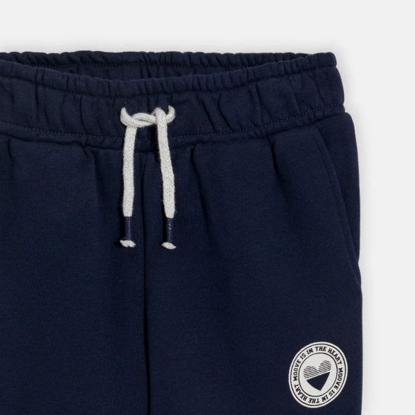 Girl's navy blue fleece joggers