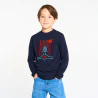 Boy's navy blue rocket T-shirt