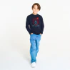 Boy's navy blue rocket T-shirt