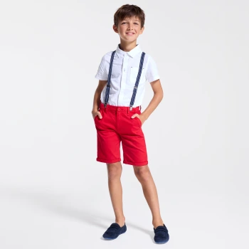 قميص أبيض سادة أنيق للأولاد