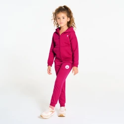 بنطلون جري من الصوف الناعم باللون الوردي للفتيات الصغيرات