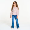 Girl's pastel pink T-shirt with sequin motif
