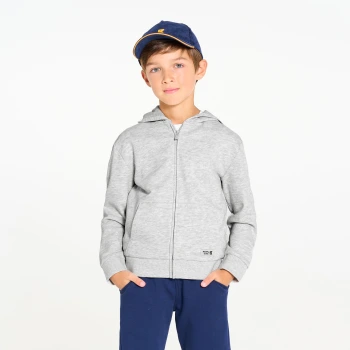 سترة رمادية بسحاب للأولاد