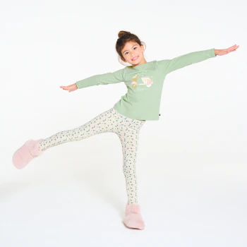 Girl's scooter motif jersey 2-piece pyjamas