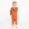 Baby boy's orange fleece hoodie