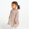 Baby girl's long-sleeve floral dress and white leggings