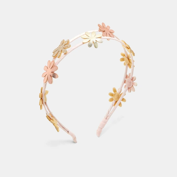 طوق شعر وردي اللون لامع للفتيات طوق شعر وردي اللون لامع للفتيات