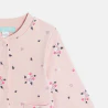 Baby girl's pink printed fleece baseball jacket