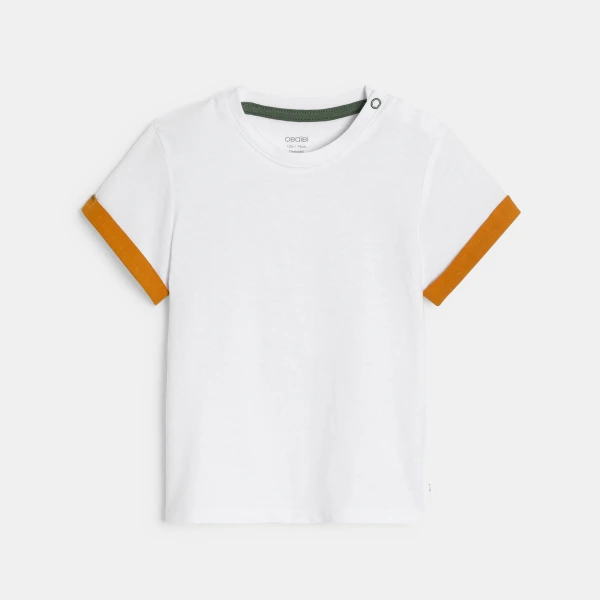 سالوبيت قصير مخطط وتي شيرت بني اللون للرضيع الولد