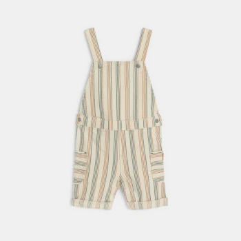 سالوبيت قصير مخطط وتي شيرت بني اللون للرضيع الولد