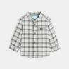 Baby boy's purple checked shirt
