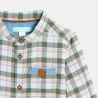 Baby boy's purple checked shirt