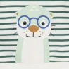 Baby boy's green fleece animal sweatshirt