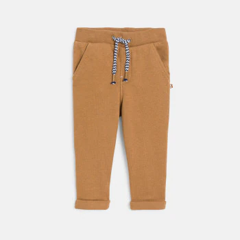 Baby boy's brown fleece joggers