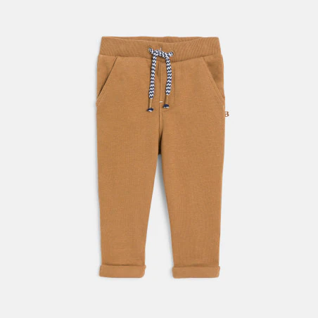 Baby boy's brown fleece joggers