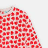 Baby girl's red fleece heart sweatshirt