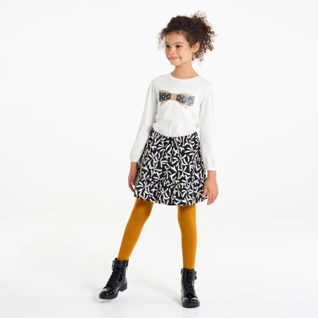 Girl's white sequin T-shirt