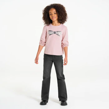 Girl's pink sequin T-shirt
