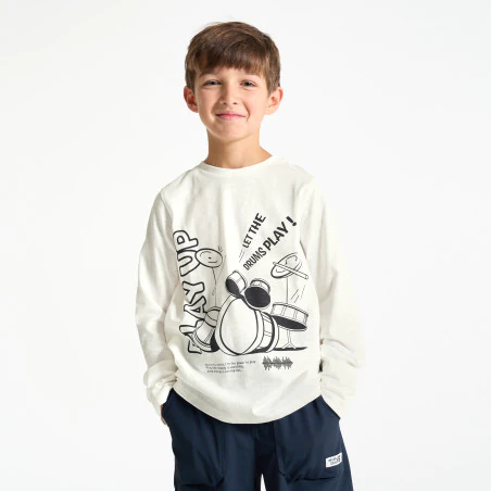 Boy's white music T-shirt
