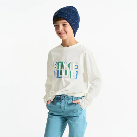 Boy's white bike club T-shirt