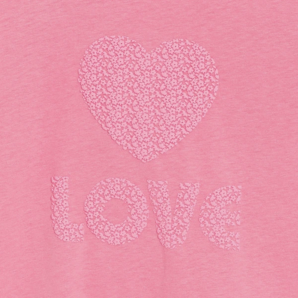 تيشيرت مزين بعبارة LOVE، باللون الوردي للفتيات. تيشيرت مزين بعبارة LOVE، باللون الوردي للفتيات.