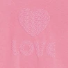 تيشيرت مزين بعبارة LOVE، باللون الوردي للفتيات. تيشيرت مزين بعبارة LOVE، باللون الوردي للفتيات.