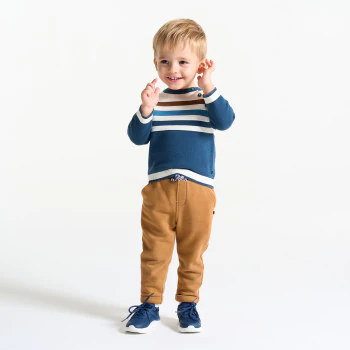 Baby boy's brown fleece joggers