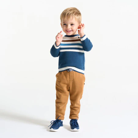 Baby boy's brown fleece joggers
