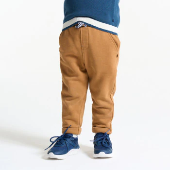 Baby boy's brown fleece joggers