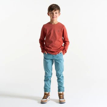 Boy's plain orange long-sleeve T-shirt