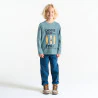 Boy's blue slogan T-shirt