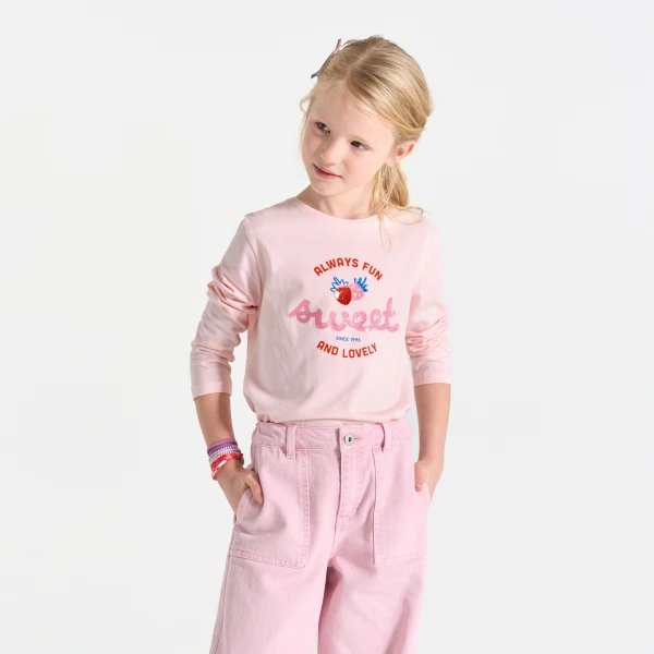 تيشيرت بطبعة عبارة من الترتر، باللون الأصفر للفتيات تيشيرت بطبعة عبارة من الترتر، باللون الأصفر للفتيات