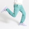 Girl's plain green joggers