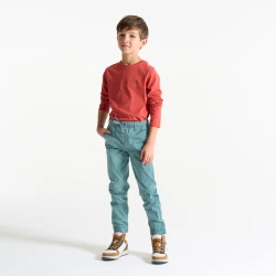 بنطال رياضي قماش باللون الأزرق للأولاد