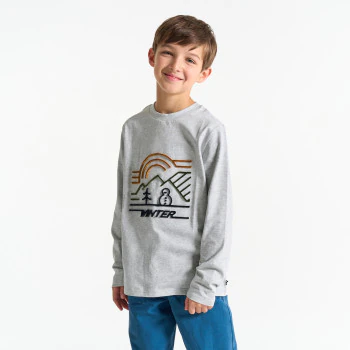Boy's grey motif T-shirt