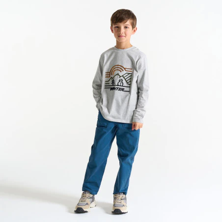 Boy's grey motif T-shirt