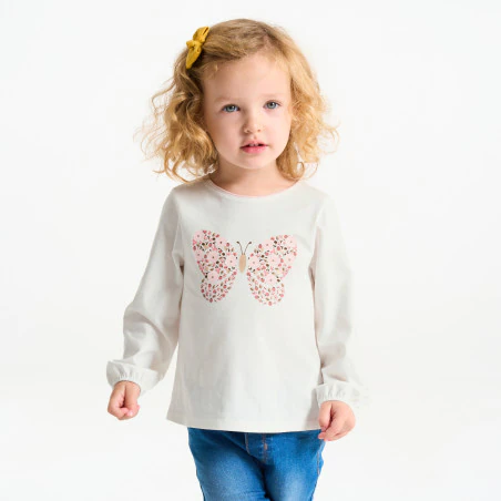 Baby girl's pink nature print T-shirt