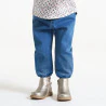 Baby girl's soft blue denim trousers