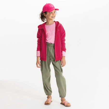 Girl's pink hooded sweatshirt