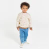 Baby boy's white fleece vegetable jumper