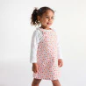 Baby girl's pink heart dungarees