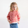 Baby girl's red fleece heart sweatshirt